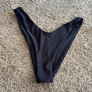 Black High-Cut Bikini Bottom